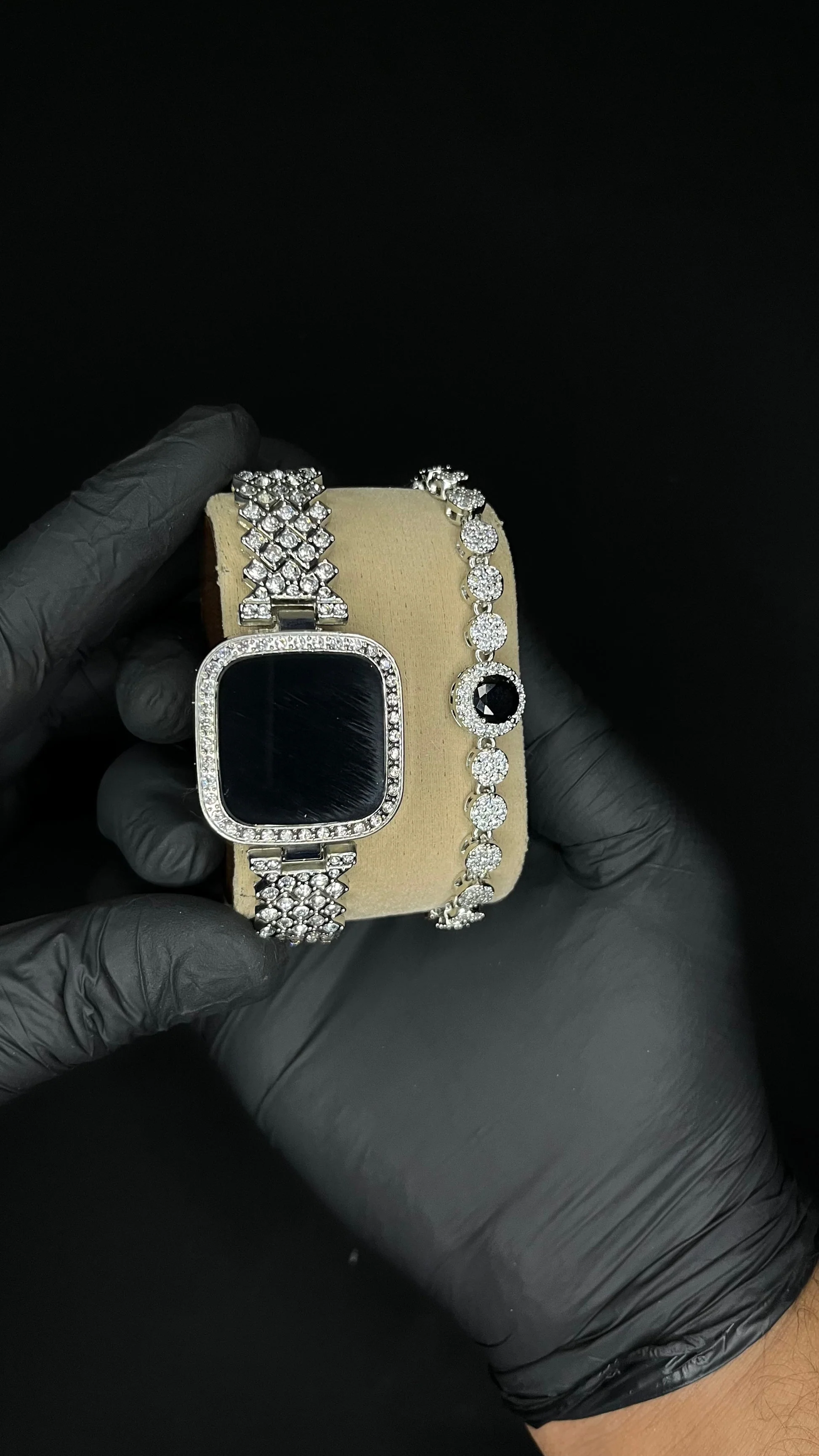 LED Ladies Watch with Elegant Stone Bracelet – Perfect Gift with Free Delivery & Box - Image 5